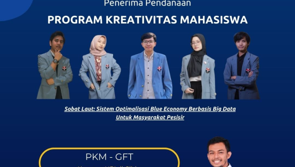 Kami mengucapkan selamat dan sukses kepada Tim PKM-GFT yang berhasil lolos pendanaan dalam Program Kreativitas Mahasiswa (PKM) 